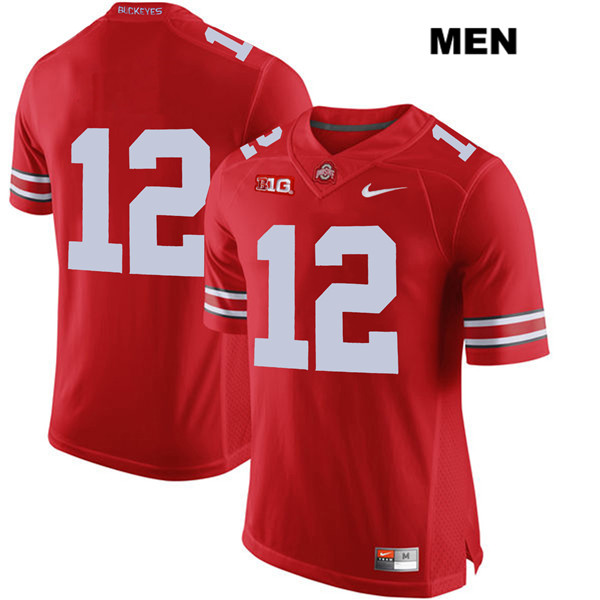 Ohio State Buckeyes Men's Matthew Baldwin #12 Red Authentic Nike No Name College NCAA Stitched Football Jersey LZ19H75AE